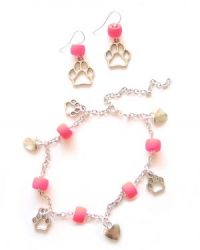 Tassukorvakorut (pinkki helmi) - Image 2